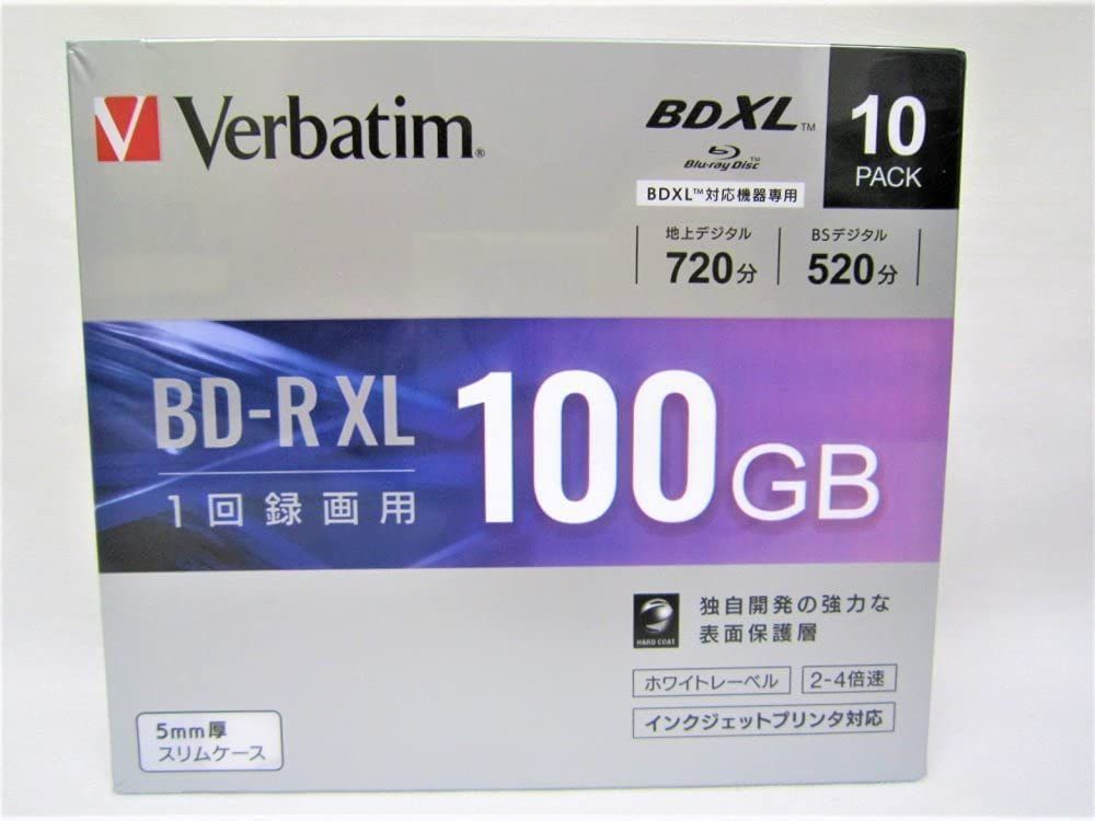 25GB 三菱化学メディア 4倍速対応BD-R XL 10枚パック 100GB