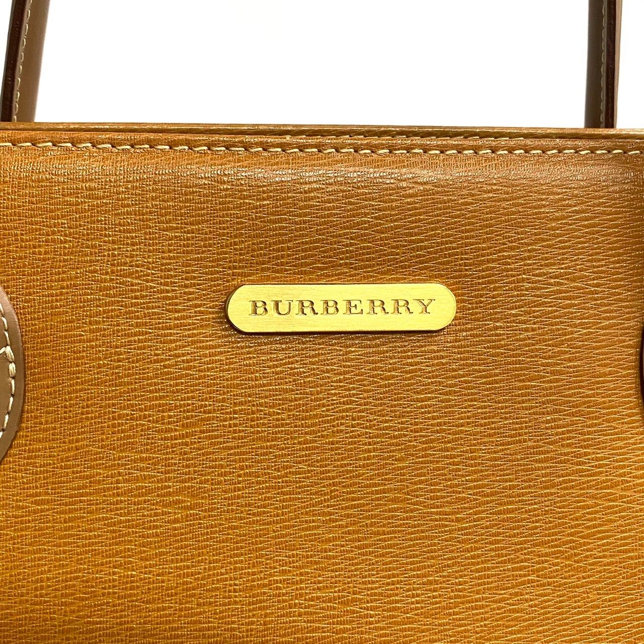 極 美品 希少品 BURBERRY バーバリー ノバチェック ロゴ 金具 レザー