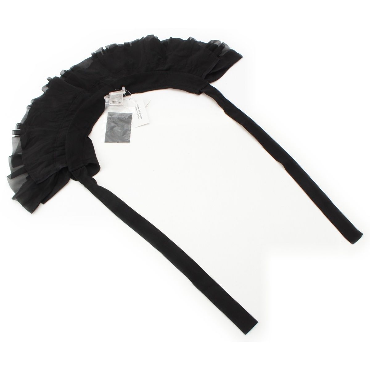 ここでご注文へようこそ! コムデギャルソン コムデギャルソン AD2025 24AW コムコム 丸襟 つけ襟 アクセサリー RN-K803 ブラック S 全部実物撮影しております