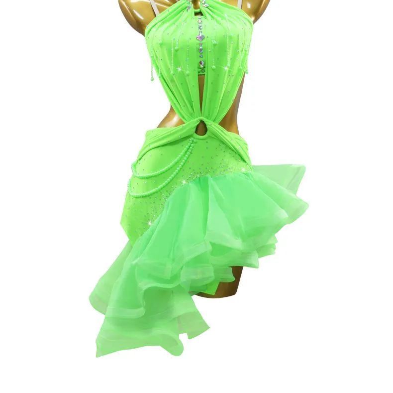 品質保証、最安値に挑戦！ ♥ 2025 感 社交ダンス ドレス レディース 競技用 舞台衣装 ステージ 演出服 パーティー 発表会 ラテン サンバ ルンバ チャチャ ワルツ タンゴ ダンスウェア F-03