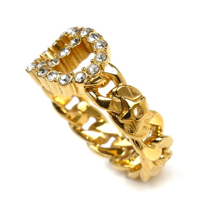 Dior ディオール GP ラインストーン クレール ディー リュヌ リング 指輪 14号 レディース