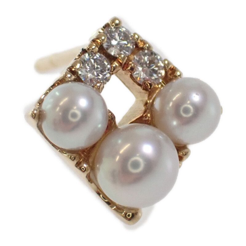 MIKIMOTO】ミキモト『K18YG パール7.4mm ダイヤモンド ピアス』1週間保証【中古】(2240304540019): ブランドジュエリー  | 高山質店 公式オンラインショップ