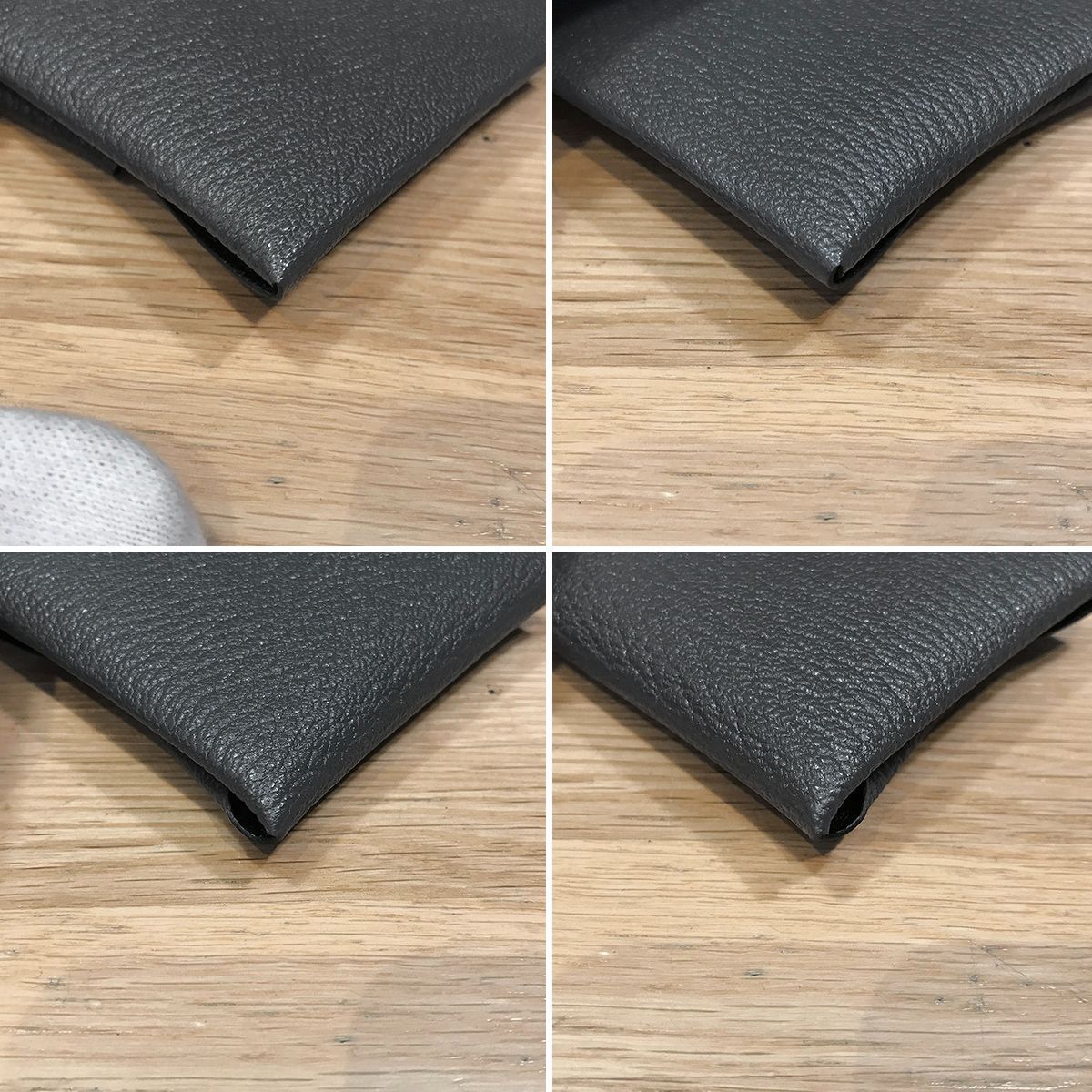新品未使用】 エルメス バスティア ヴェルソ シェーブル グリ