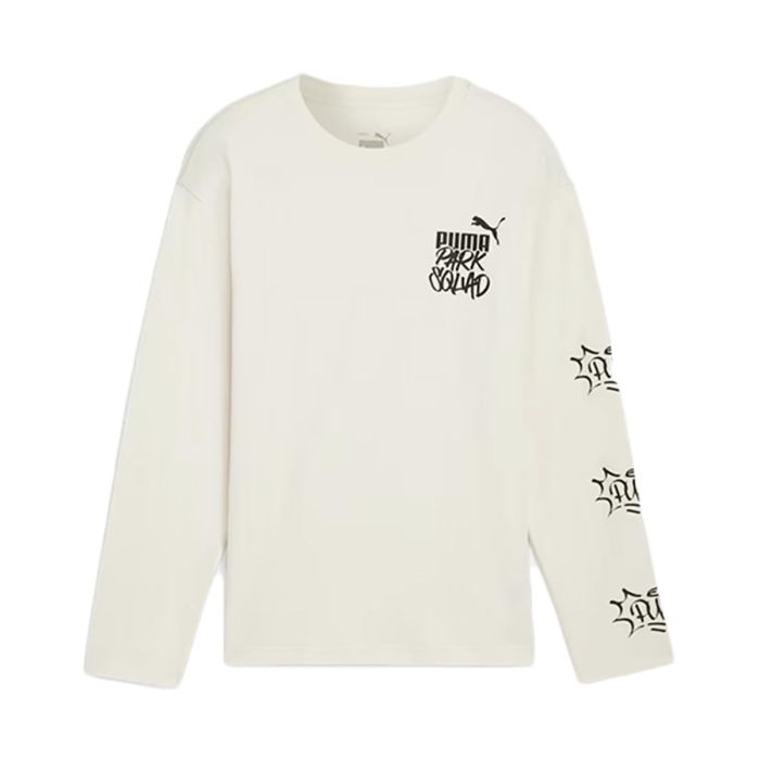 【新品・5営業日で発送】PUMA プーマ プーマ ESS+ MID 90S LS Tシャツ 品番:684036 カラー:ALPINE SNOW(87) サイズ:130