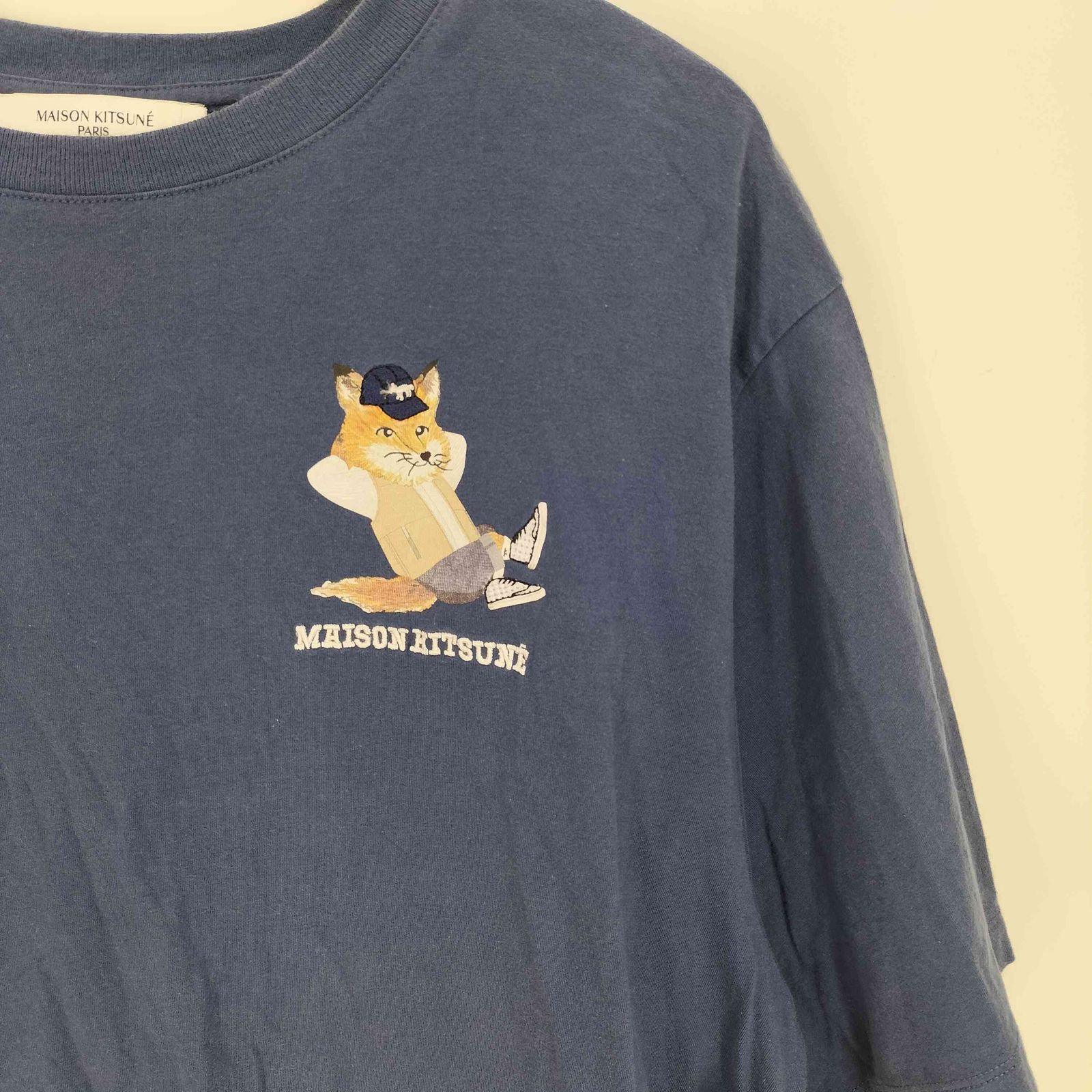 MAISON KITSUNE メゾンキツネ 22AW COLORBLOCK SHIRT DRESS