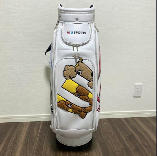 MU SPORTS Wマーク軽量キャディバック ゴルフ 9.0型 白 新品】MU SPORTS Wマーク軽量キャディバック ゴルフ 9.0型 白