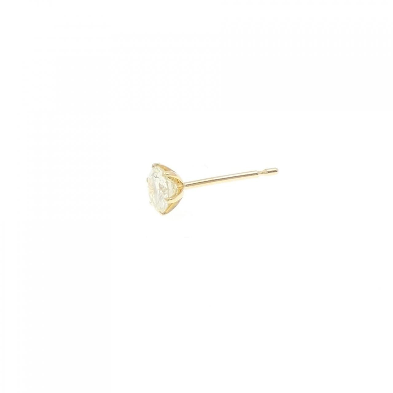 100%品質保証、送料無料。 リメイク K18YG ダイヤモンド ピアス 0.322CT VLY VS1 Good 片耳 全国に配送可能。