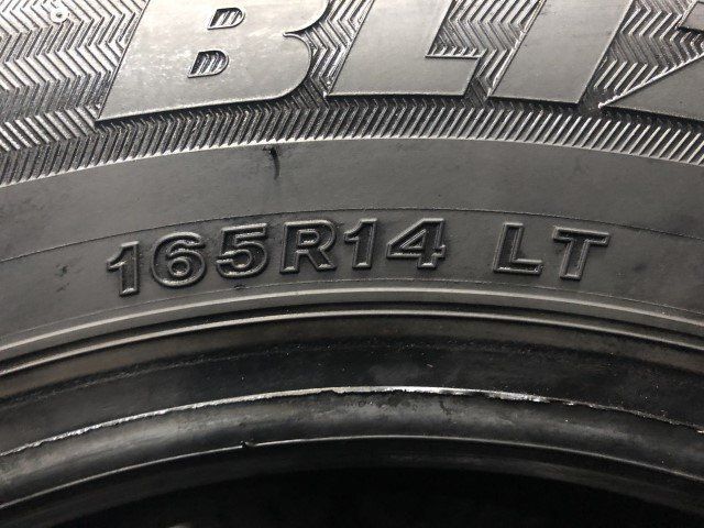 BS BRIDGESTONE BLIZZAK VL1 165R14LT 6PR 14インチ スタッドレス 4本 19年製 バリ溝 ADバン等　(KTS071)