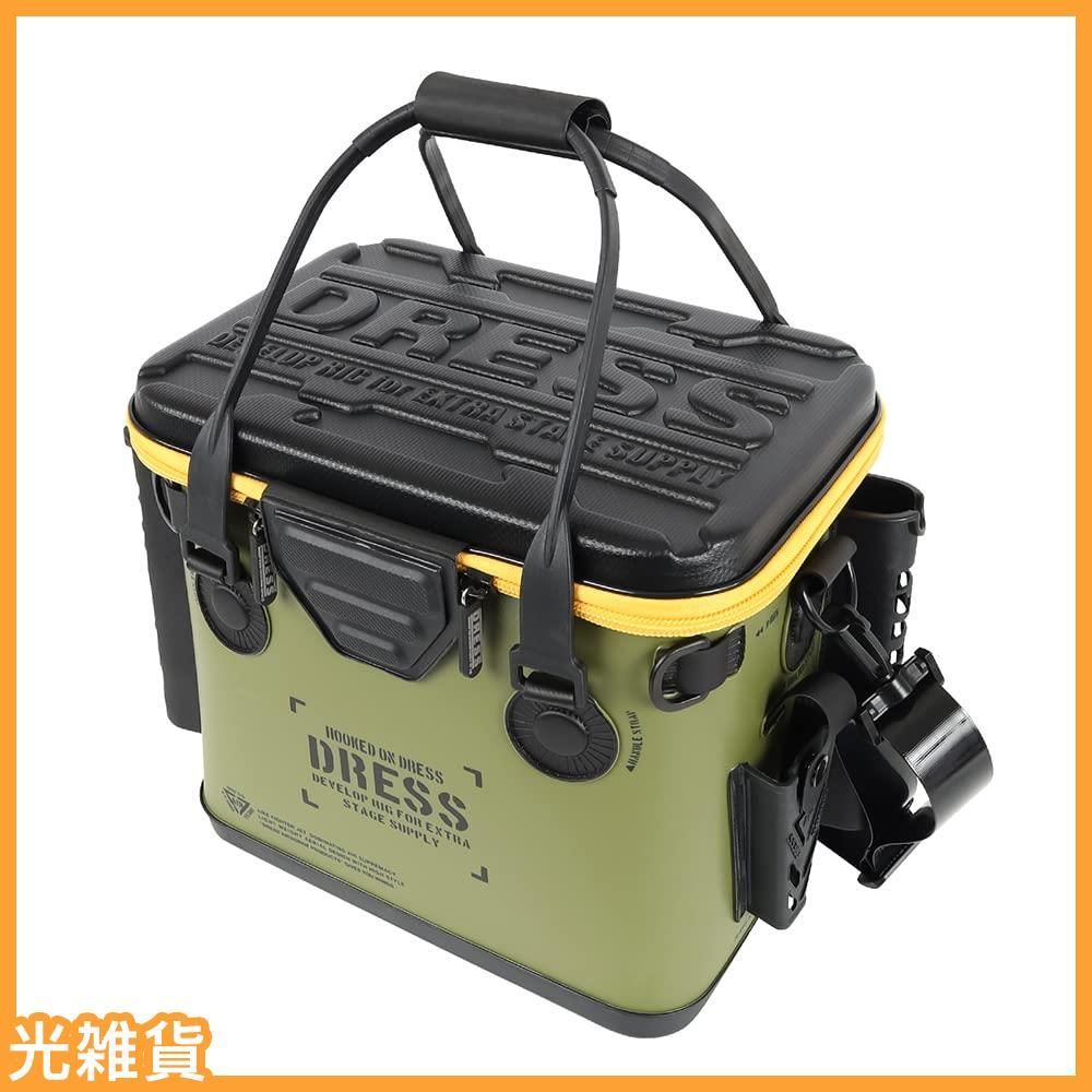 DRESS バッカン メッシュポケット付き 12L~34L 3サイズ 7 釣り用バケツ バッカン ロッドホルダー EVA 多機能 釣り 釣り具 釣り用ケース 防水 収納コンテナ タックルバッグ