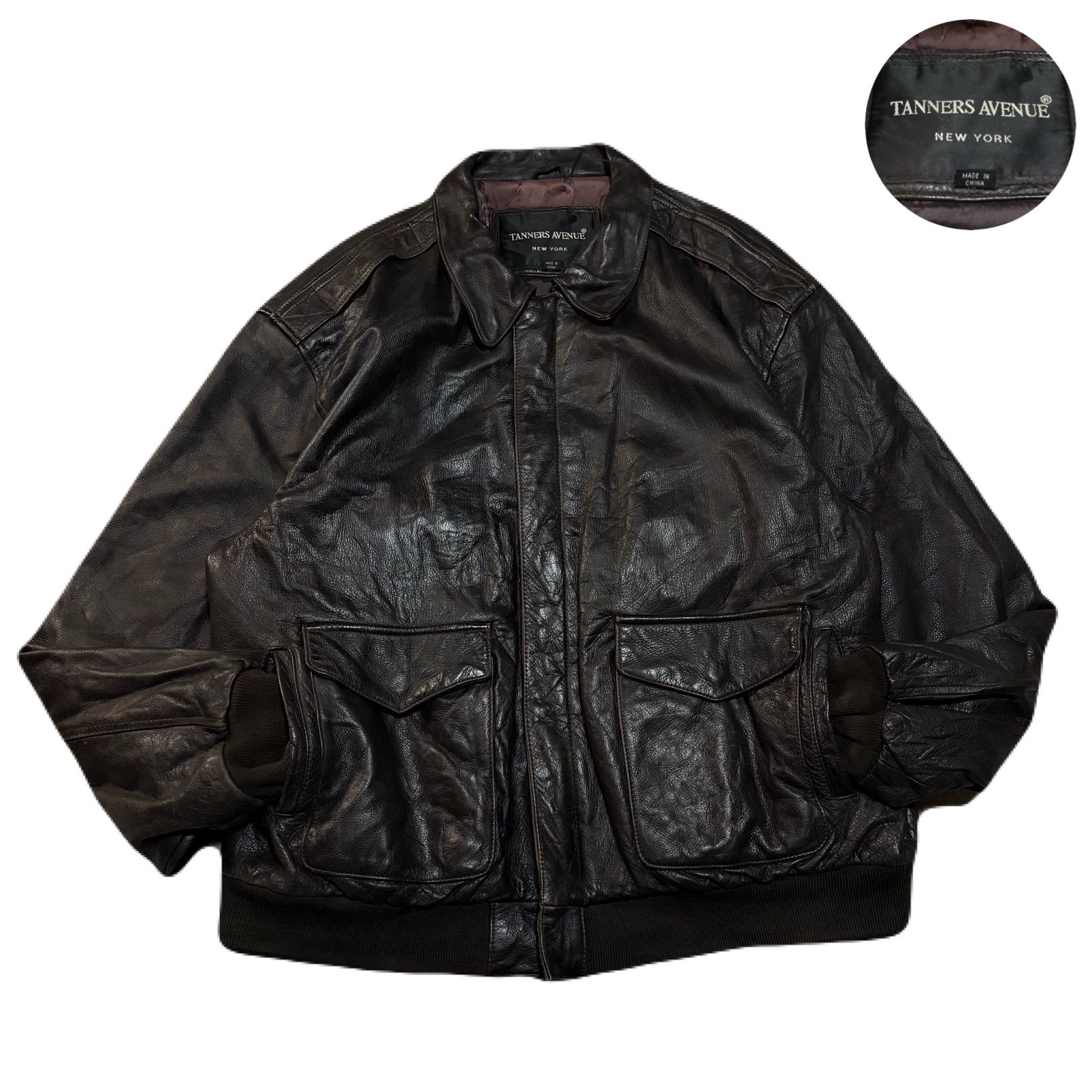 Vintage 本革 レザージャケット シングルライダース 黒 MADE IN KOREA 