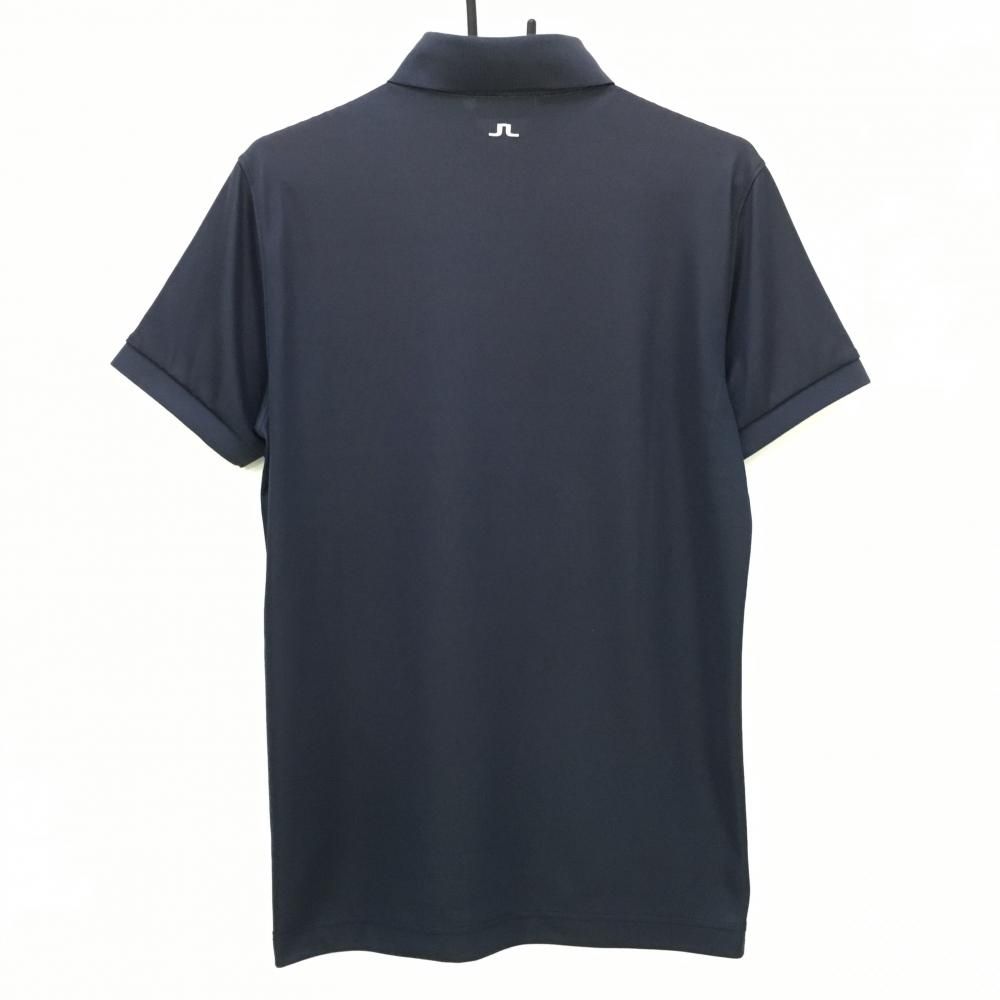 【美品】J.LINDEBERG ジェイリンドバーグ 半袖ポロシャツ ロゴ S 紺 中古 メンズ ジェイリンドバーグ J.LINDEBERG 半袖ポロシャツ S