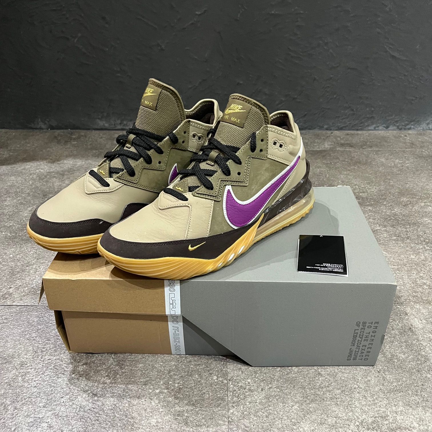 国内正規 atmos Nike LeBron 18 Low Viotech バイオテック コラボ レブロン スニーカー ナイキ アトモス  CW3153-200 30cm 64439A1