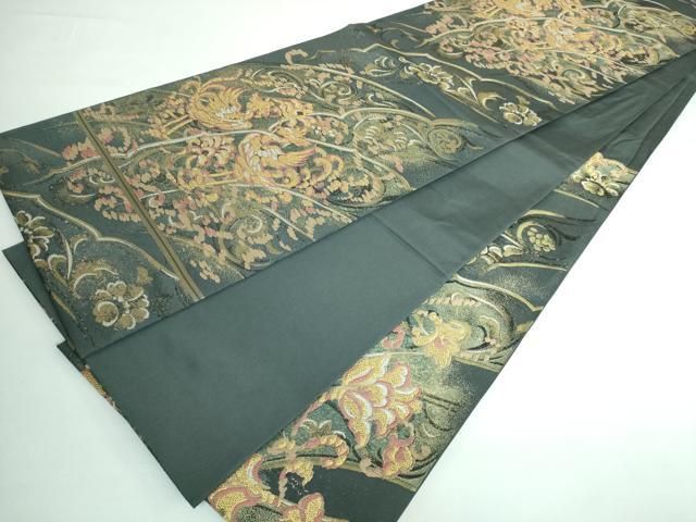 平和屋本店□極上 世界的人形師 辻村寿三郎 ジュサブロー 六通柄袋帯  