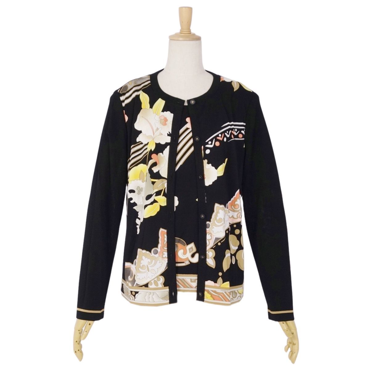 美品 レオナール LEONARD FASHION アンサンブル カーディガン ブ