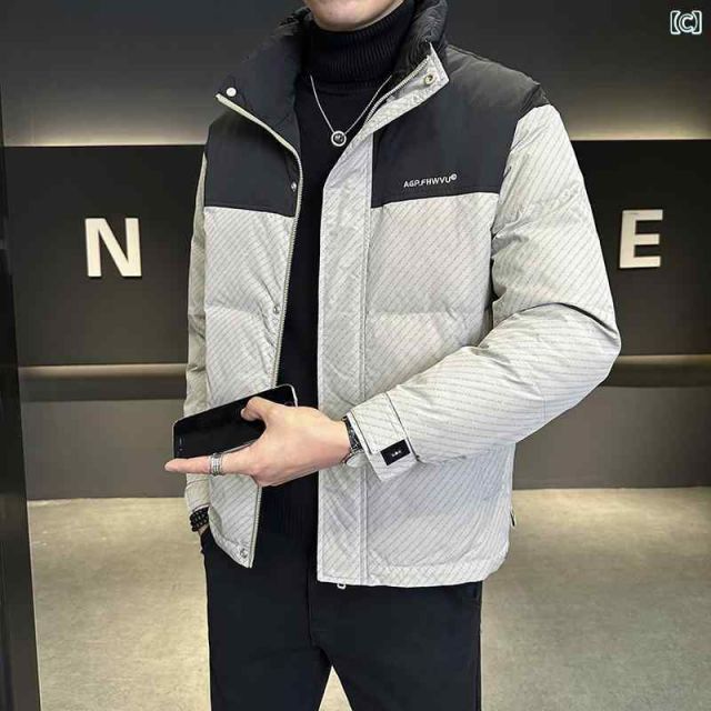 2XL 春 コーデ メンズ 服 シンプル ファッション オシャレ 大人 かっこいい 大きいサイズ ストリート 紳士服 冬 ダウン ジャケット 軽 暖かい スタンド カジュアル 防寒 KANDAIZUMI_COM