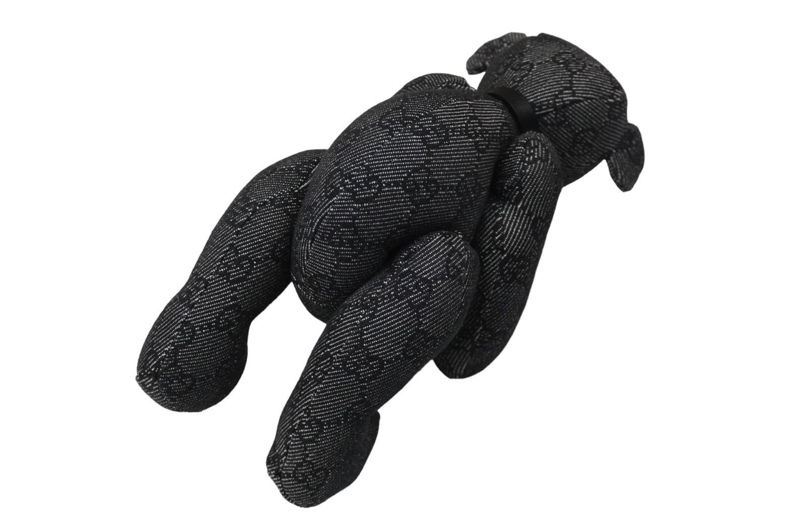 GUCCI - GUCCI グッチ GGキャンバス ぬいぐるみ 人形 テディーベア クマ ブラック 黒 7077722 美品 中古 56020 GUCCI グッチ GGキャンバス ぬいぐるみ 人形 テディーベア クマ