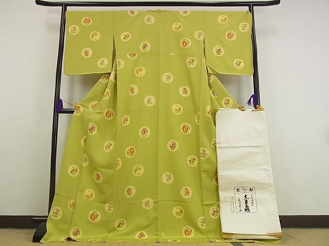 数量限定】 ヤフオク! - 平和屋 極上 銀座 志ま亀 小紋 人物 虎 伊と幸