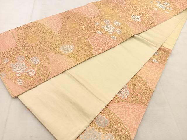 平和屋着物◎六通柄袋帯　青海波　金銀糸　正絹　逸品　BAAW1968mz 逸品 正絹 平和屋着物◎六通柄袋帯 飛鶴青海波 BAAW1494mz BAAW1968mz
