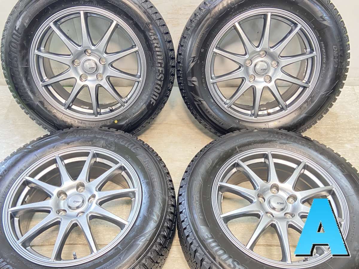 225/65R17 ブリヂストン ブリザック DM-V3 SPORT ABELIA 17x7.0 48 114.3-5穴 中古タイヤ スタッドレスタイヤ  ホイールセット 4本セット w17240527034 - メルカリ