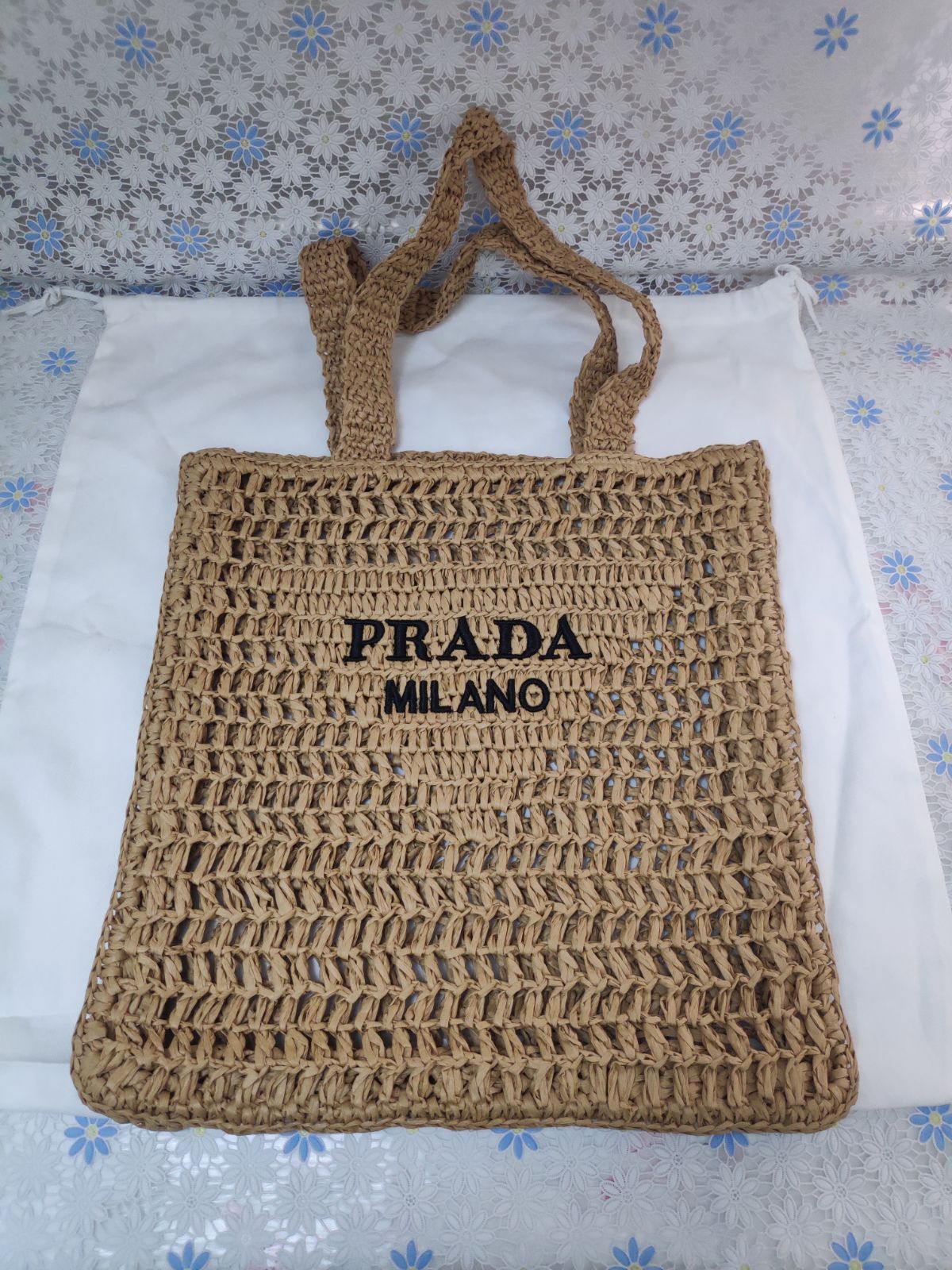 大人気✨PRADA/プラダ ハンドバッグ ラフィア トートバッグ