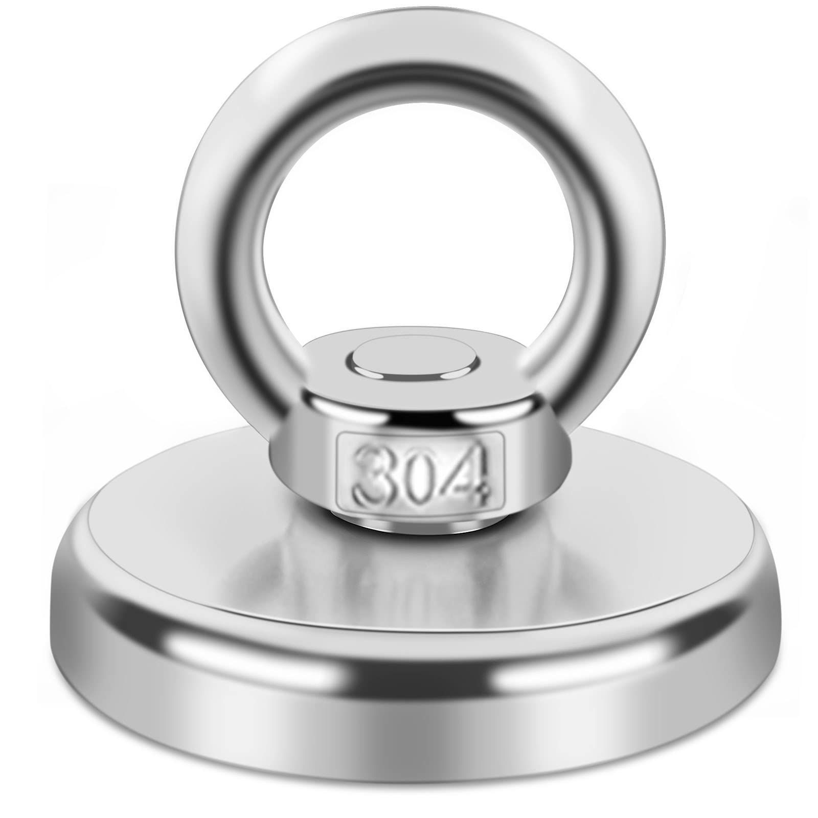 Size:42MM-1個 超強磁力フック 強力マグネット ネオジム磁石 直径42MM、垂直負荷能力63KG、防水耐食性、引き揚げ、オーニング、壁掛け、商業、浴室、戸外、倉庫用 [1個セット]