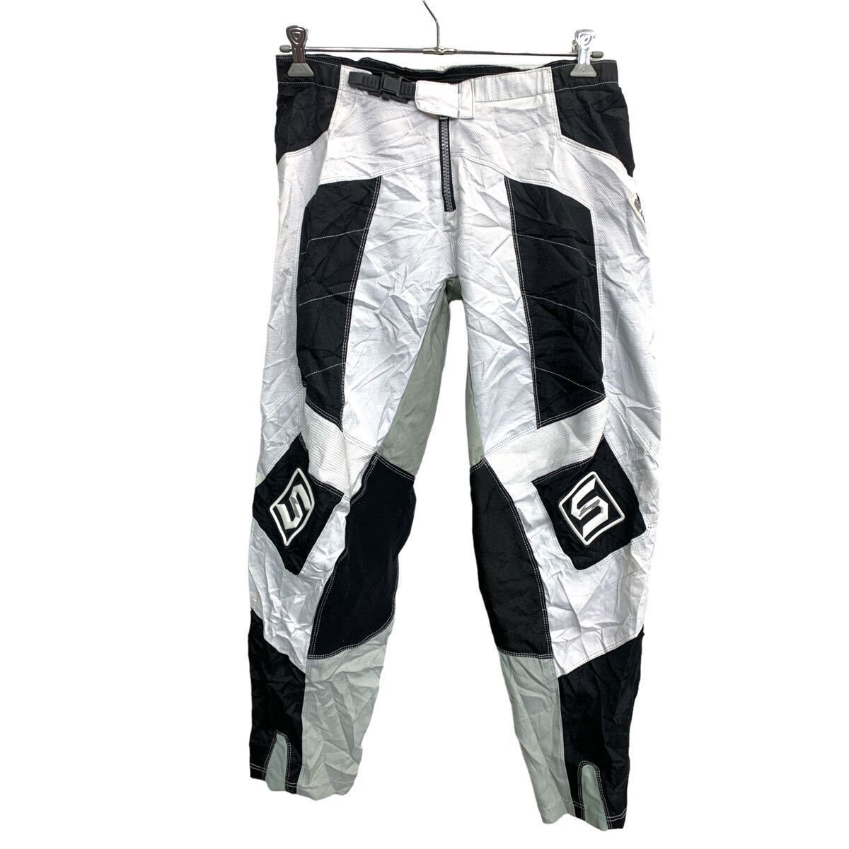 SINISALO モトクロスパンツ W36 レーシングパンツ ビッグサイズ ホワイト ブラック 古着卸 アメリカ仕入 2404-40