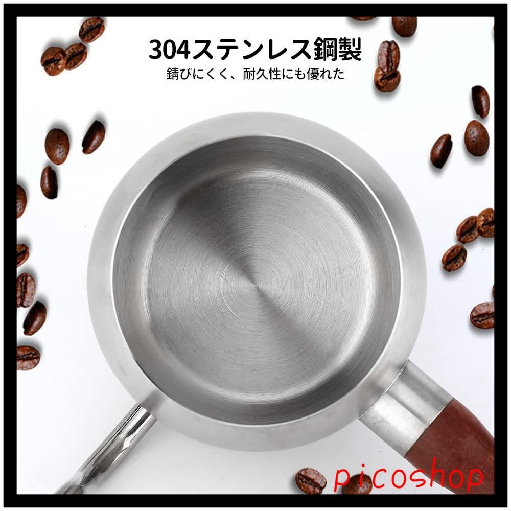 木柄 ケトル コーヒー 蓋付き 500ml 取り外せるハンドル 付き ステンレス コーヒーフィルタースタンド VKING キャンプ ｜ 直火 軽量 細口 アウトドア コンパクト ドリップケトル コーヒーポット