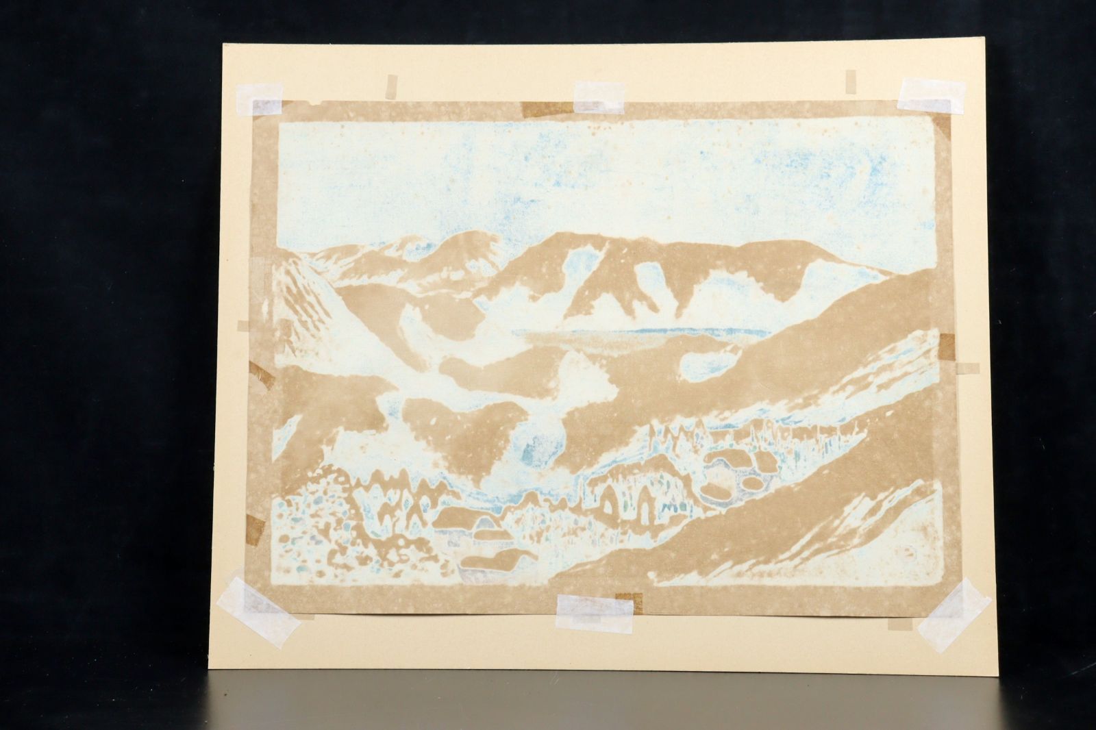 畦地梅太郎 「志賀高原ビワ池」 木版画 唐物 骨董 古美術 楾 B181.2