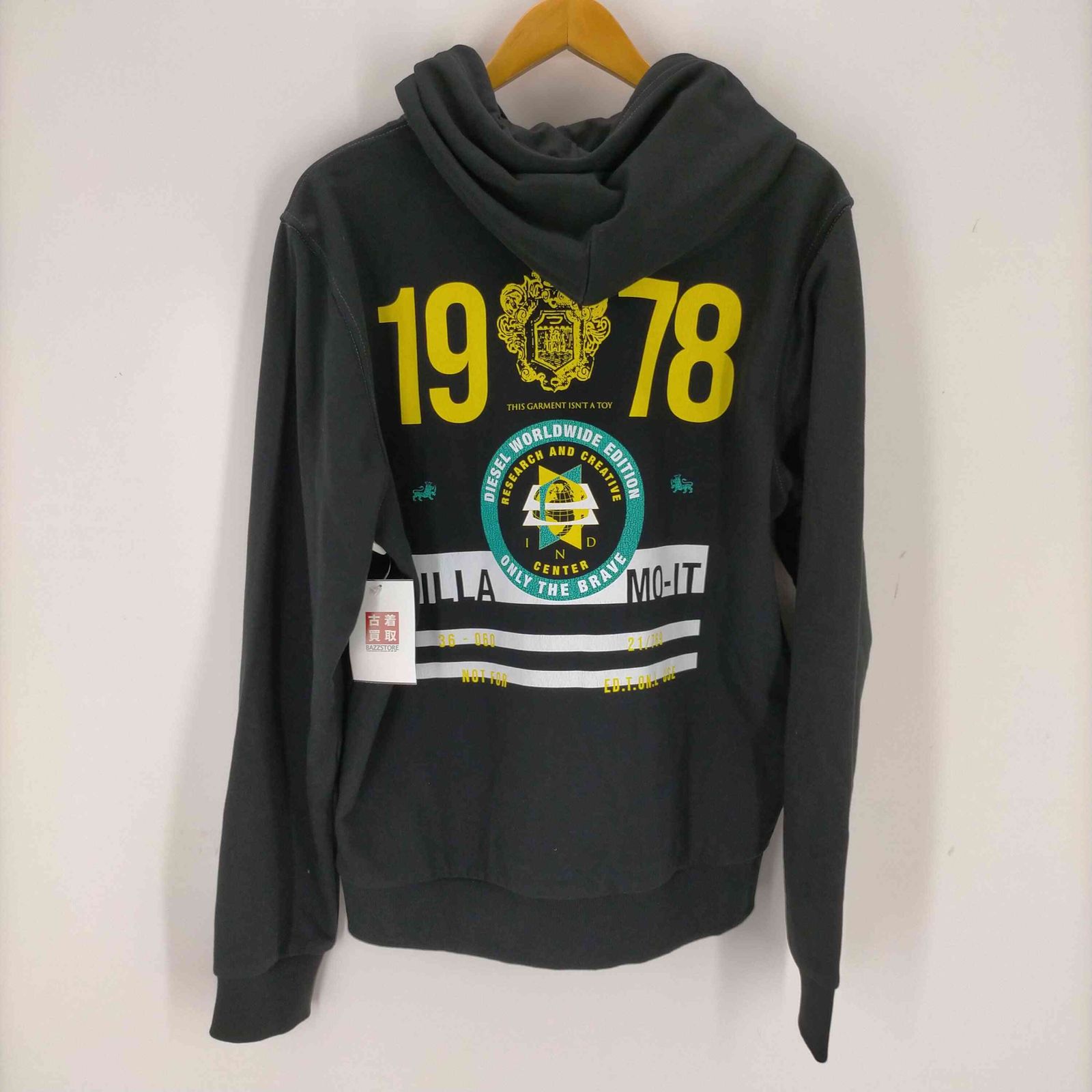 ディーゼル DIESEL ロゴプリントパーカー メンズ import：L