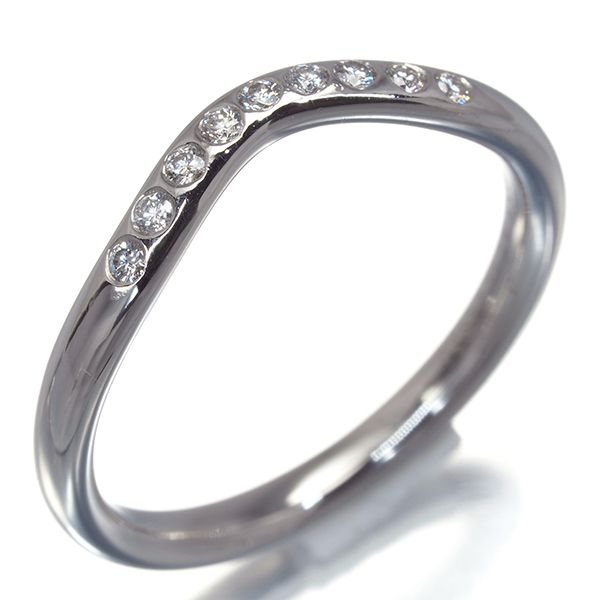 ティファニー リング ダイヤ ダイヤモンド カーブドバンド 9P ピンキー  