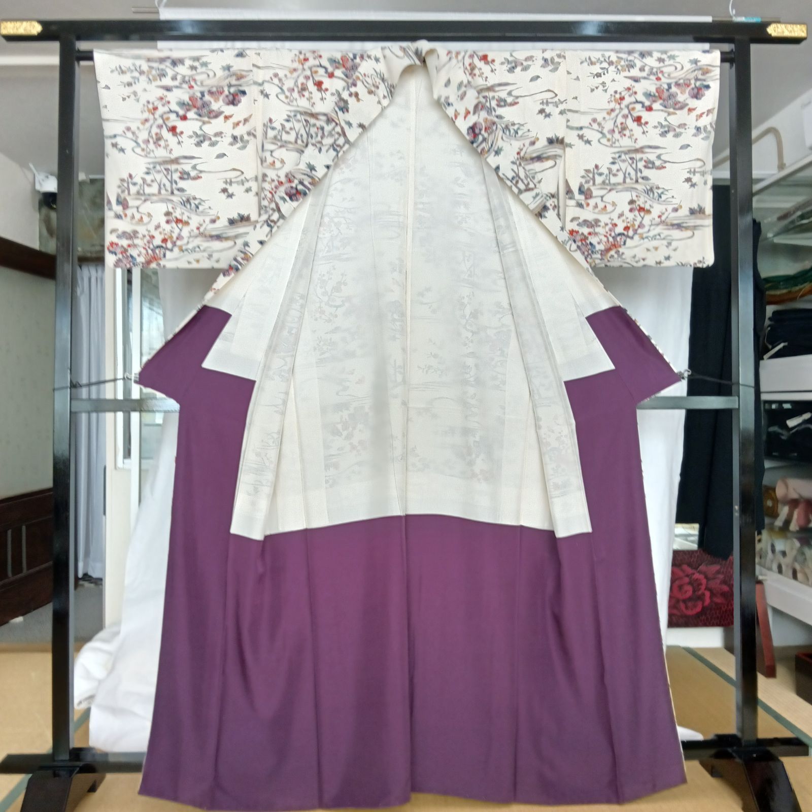 小紋　紅型　身丈166 美品 トールサイズ 小紋 紅型 身丈166 美品 トールサイズ