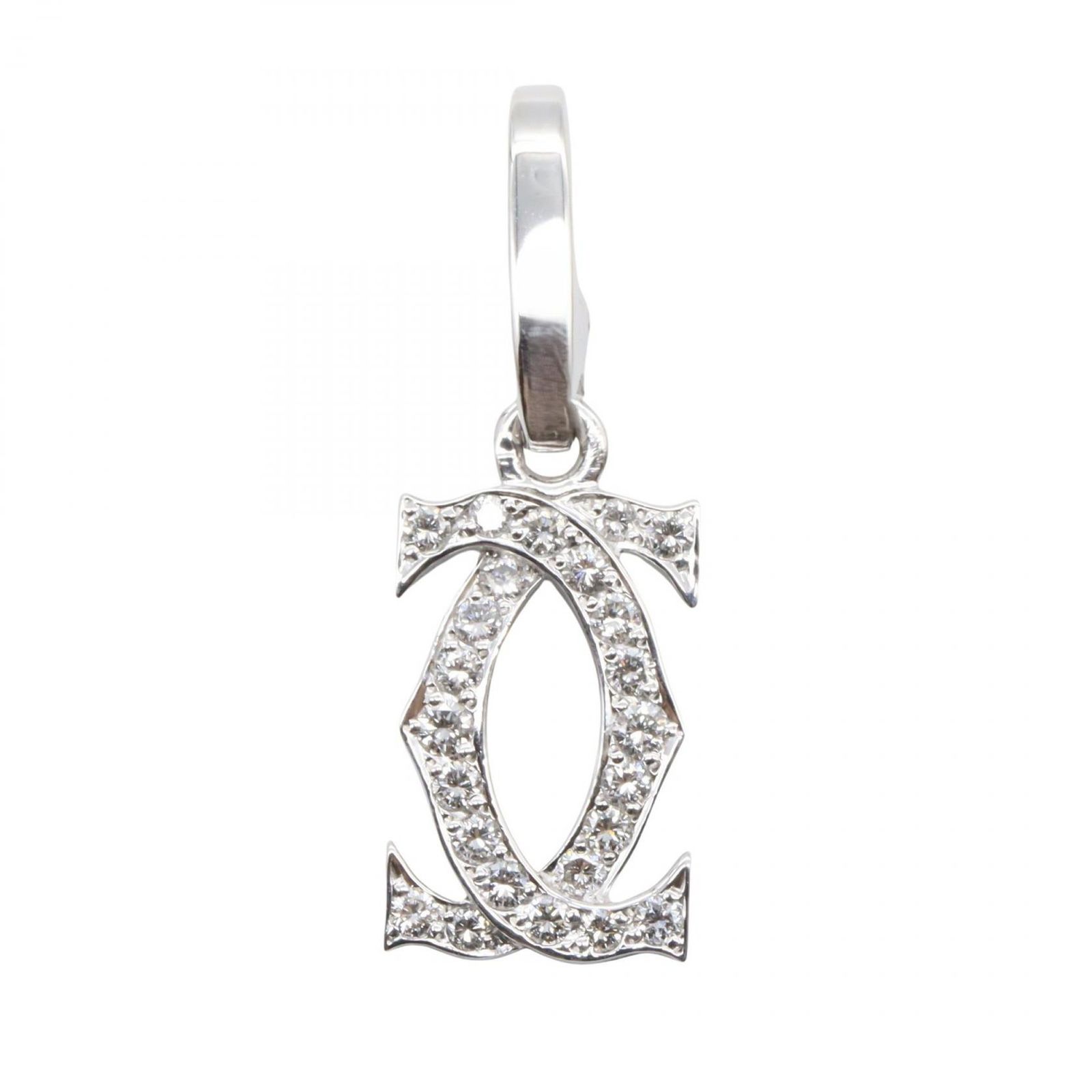 CARTIER カルティエ 2Cチャーム ダイヤ ペンダントトップ ペンダント