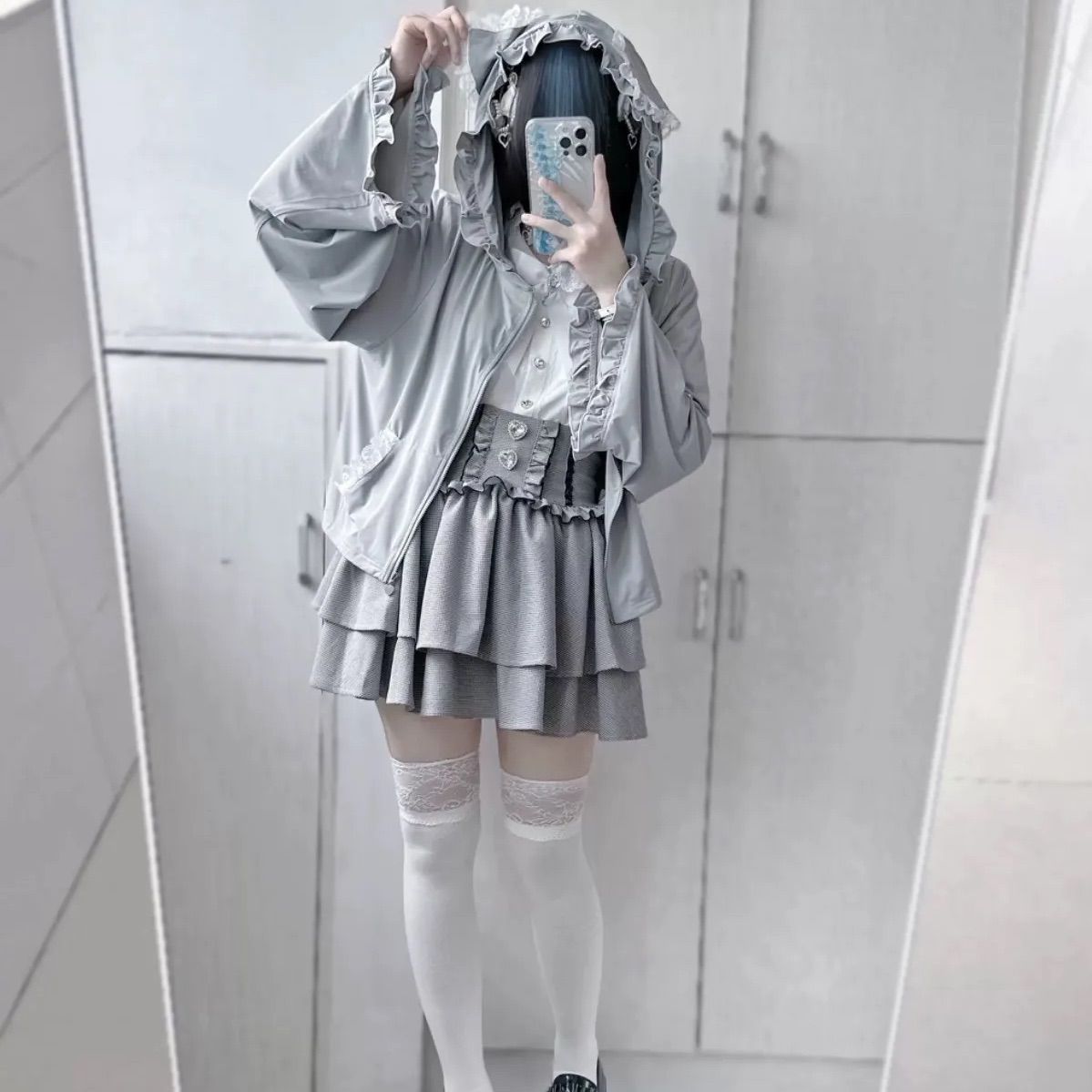 ☆猫耳フード付きパーカー☆ 可愛い サブカル 服 秋 春 フード