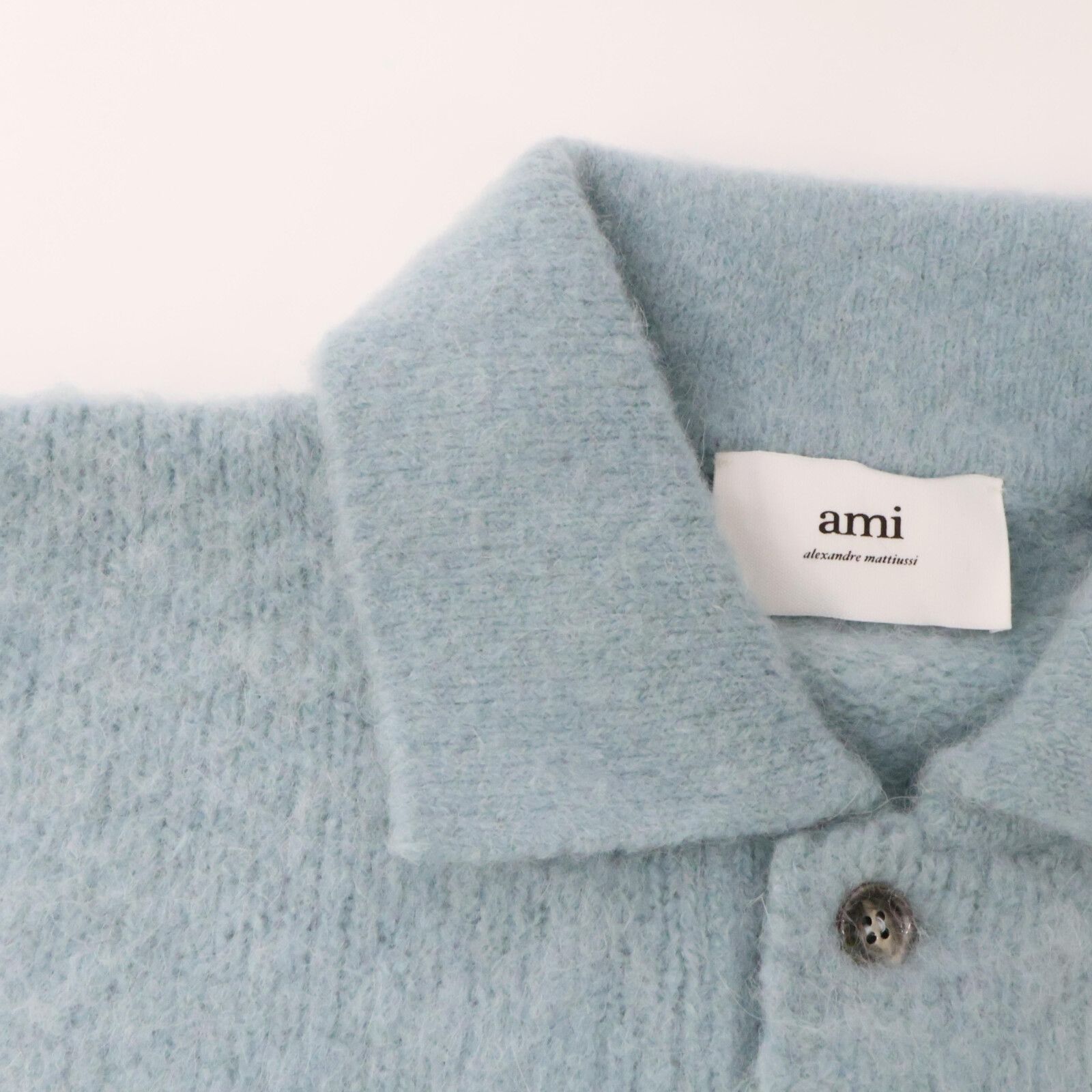 AMI PARIS アミパリス ﾌﾞﾙｰ ｱﾙﾊﾟｶ混 ﾆｯﾄｾｰﾀｰ M amiparis セーター