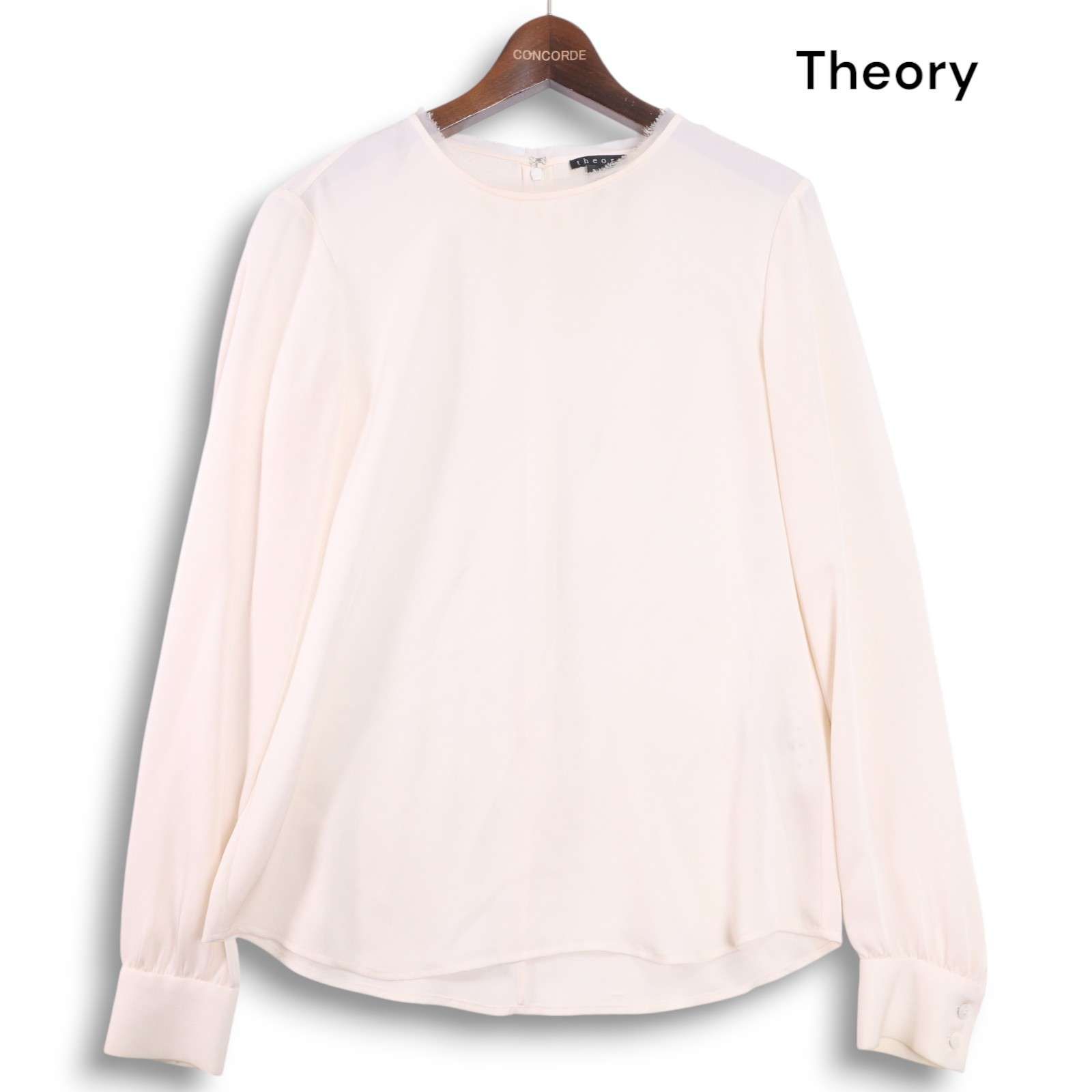 Theory セオリー シルク100％ ブラウス シャツ 長袖 白 ホワイト S