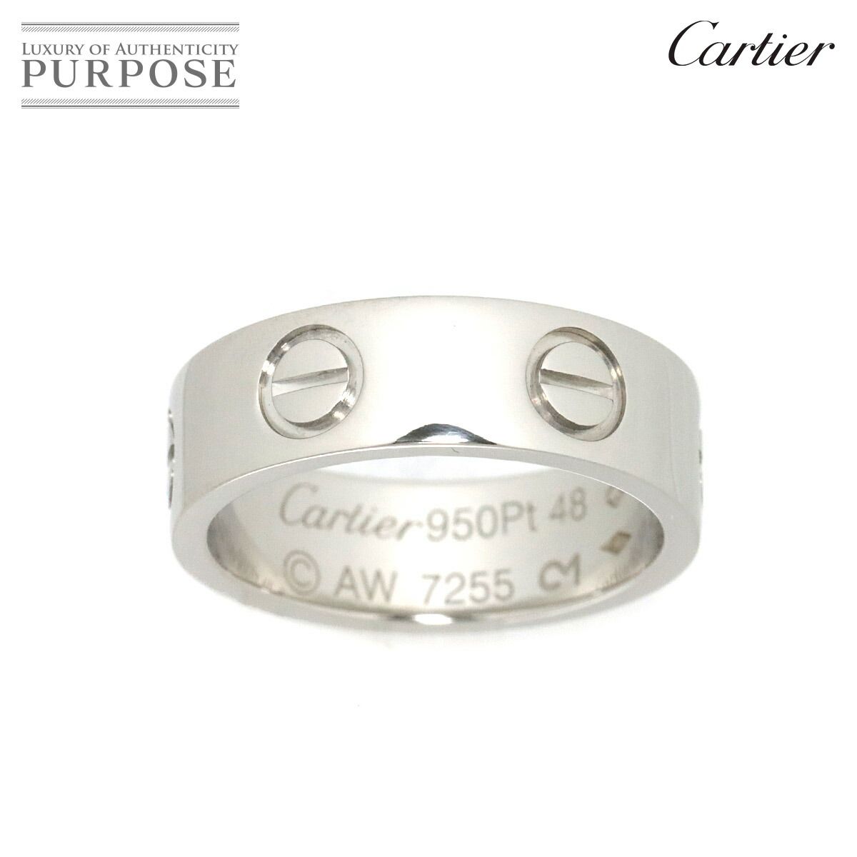 カルティエ Cartier ラブ #48 リング Pt プラチナ 指輪 Love Ring