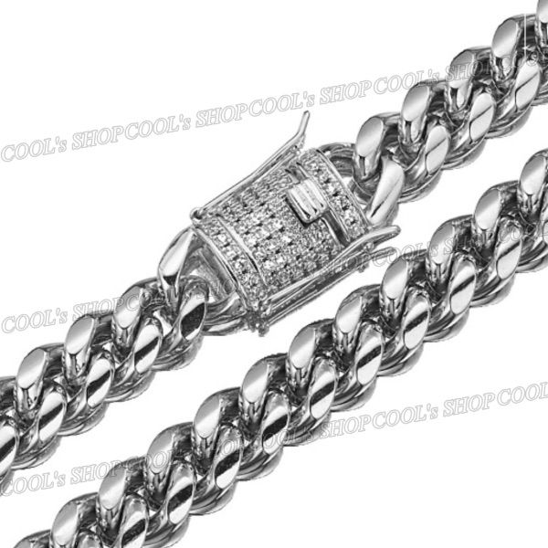 12mm 51cm 155g 喜平 ネックレス シルバー 316L ジルコニア 12mm 51cm 155g 喜平 ネックレス シルバー 316L ジルコニア