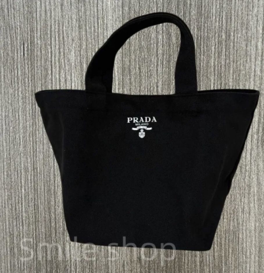 【2025最新作】 新品 プラダ PRADA 新作ノベルティ ブラック キャンバストート バッグ