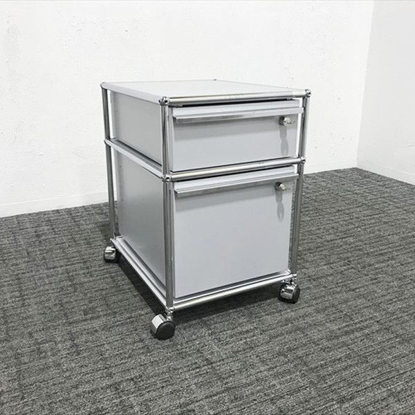 USMハラー インサイドワゴン 2段 USM ユー エス エム マットシルバー