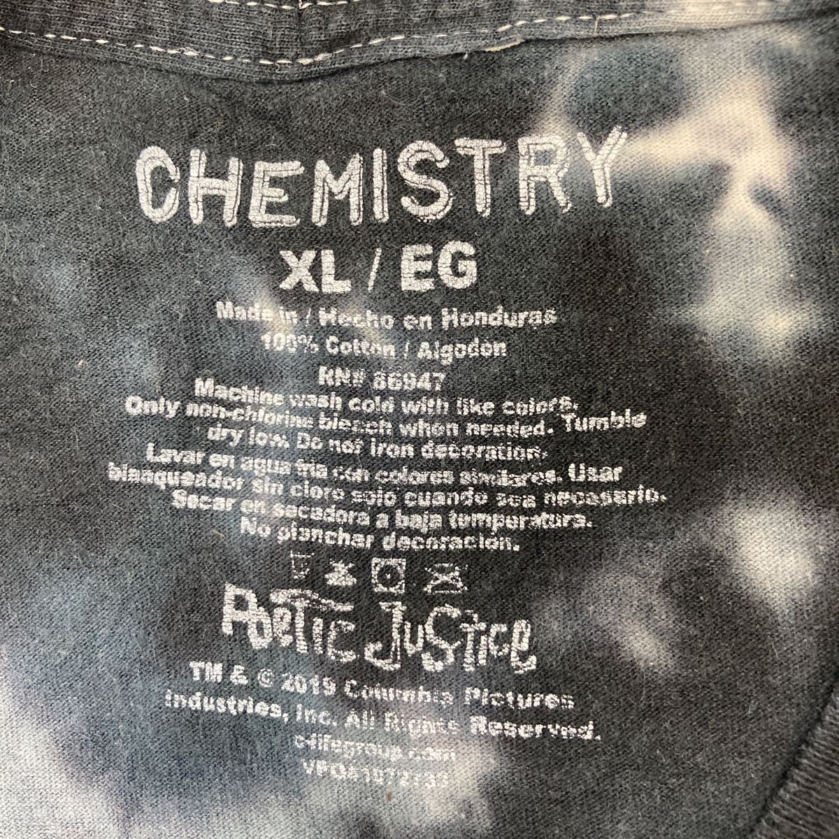 CHEMISTRY 半袖プリントTシャツ XL ブラック タイダイ ケミストリー 