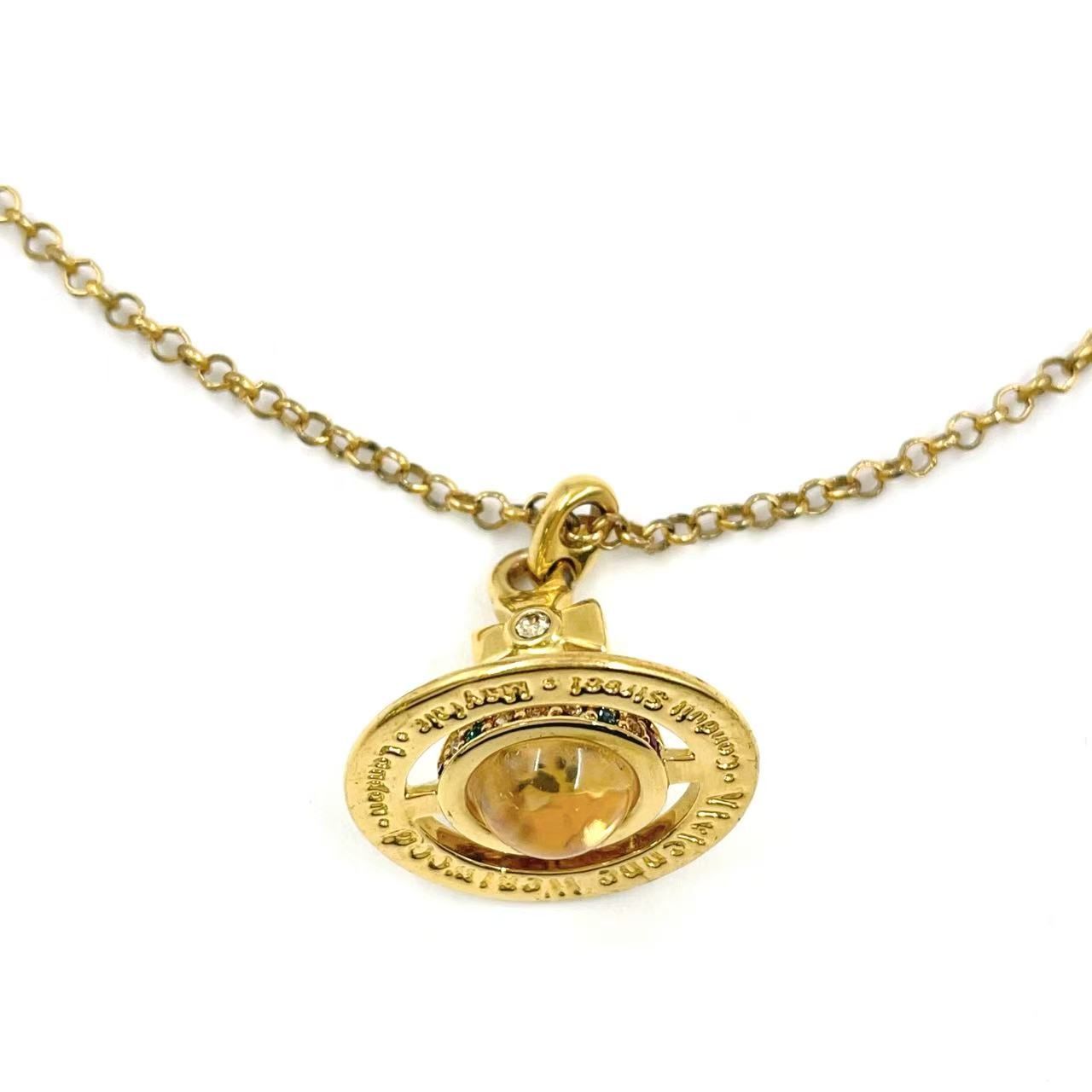 Vivienne Westwood タイニーオーブ カラーストーン GP ゴールド