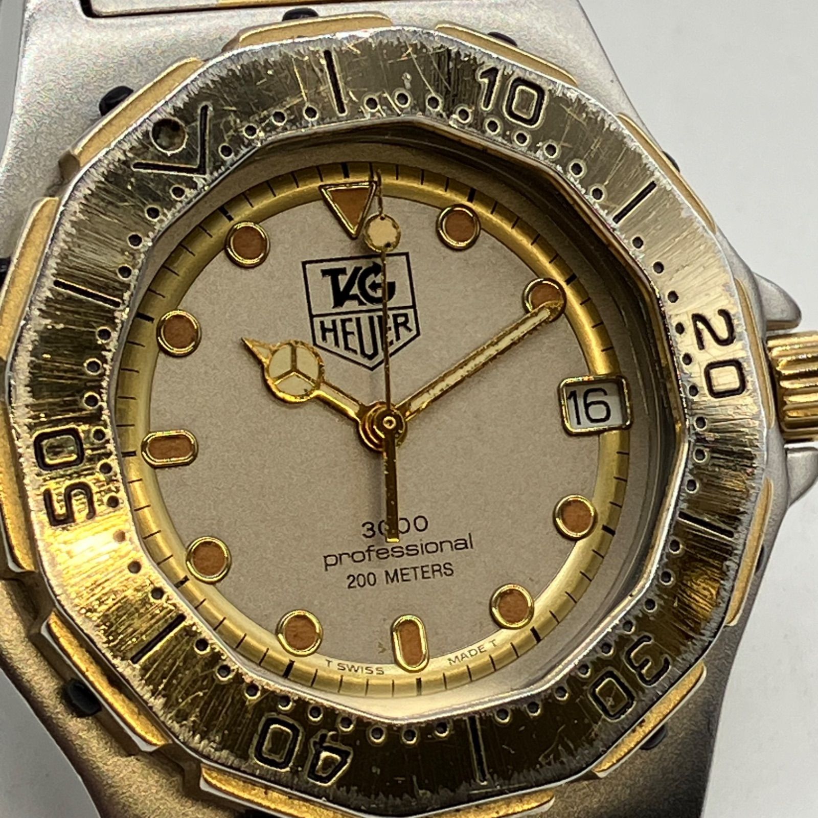 お買い得】TAG HEUER 腕時計 professional 3000 ゴールド×シルバー系