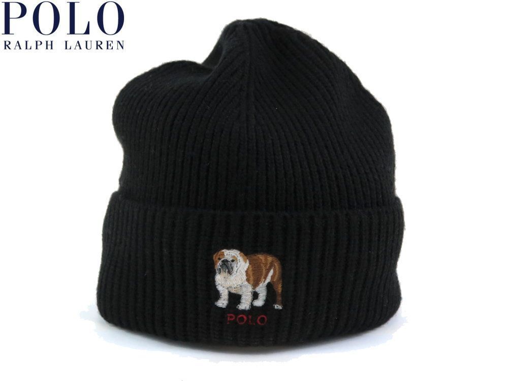 POLO Ralph Lauren ポロラルフローレン ブルドッグ刺繍 ニットキャップ