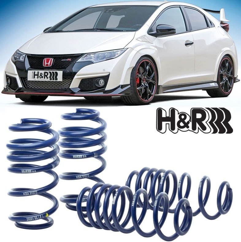M s ホンダ FK2 シビック タイプR 2015y- H＆R スプリング ダウンサス ダウンスプリング 1台分 パーツ 部品 足回り バネ サス 社外品 カスタム エイチアンドアール ローダウン 28754-1 時 約4週間-6週間