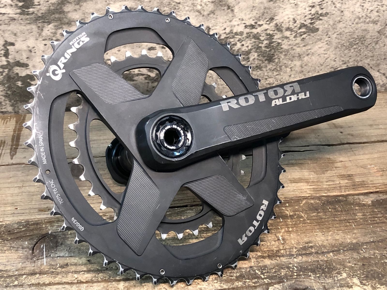 IX243 ローター ROTOR アルデュ ALDHU クランクセット 165mm 50|34T 楕円 ROAD AXLE Φ30
