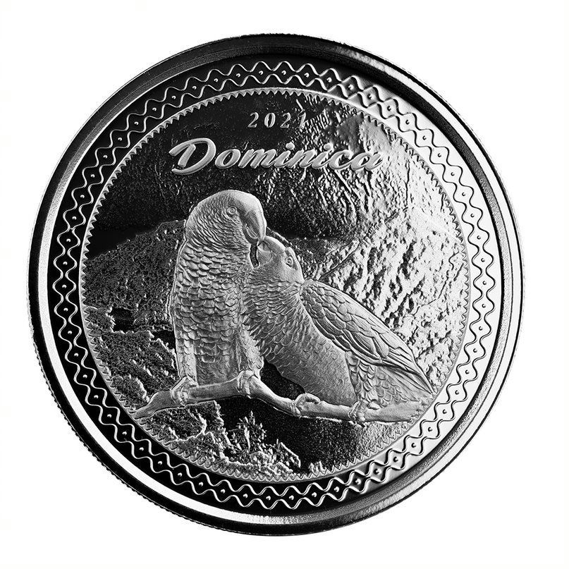 2021年 ドミニカ国 シセロ・オウム 純銀 銀貨 1オンス 本物保証 保証書・カプセル付き] 2021年 (新品) ドミニカ国「シセロ