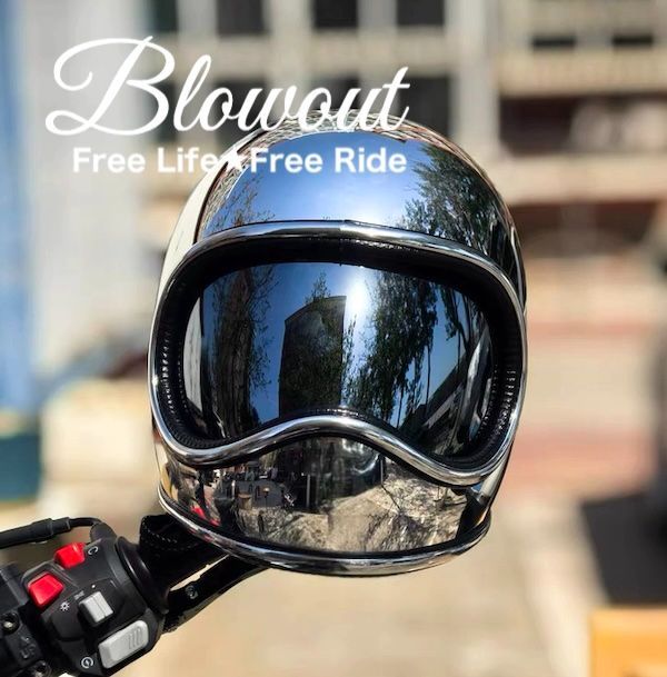 Blowout クローム SPヘルメット ビンテージ MTX moto3 チョッパー ハーレー スペース MARWIL-DEMENAGEMENTS_CH