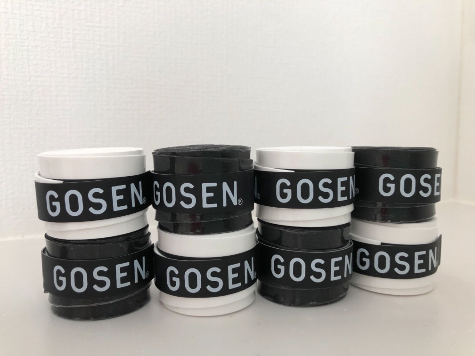 56％以上節約 GOSEN グリップテープ 2個 迅速発送 白黒 ゴーセン 色変更可ブラック