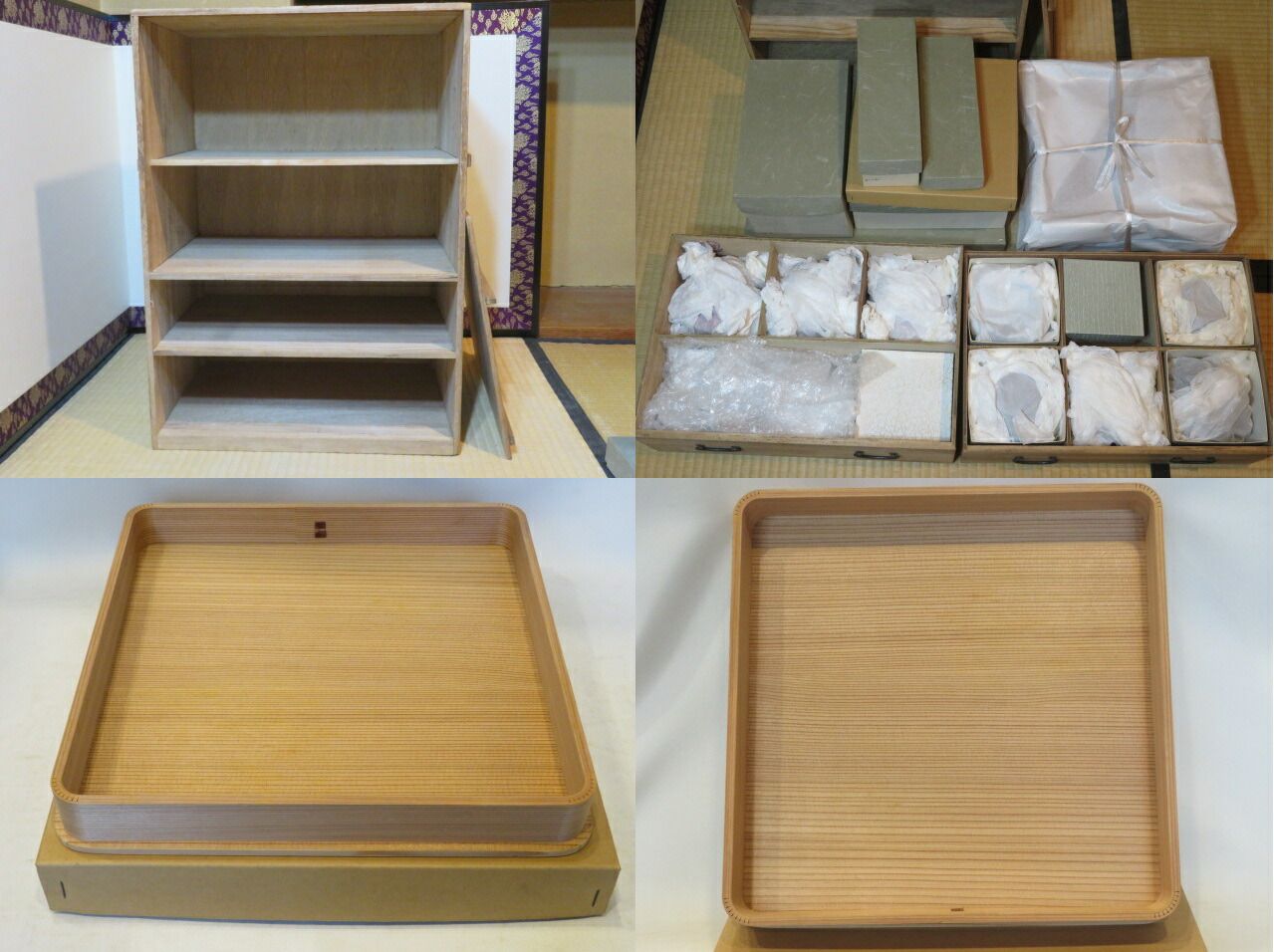 専用！ 懐石道具一式 懐石道具 懐石 木製漆器 木製 木箱 七月◇特売品）木製本漆塗懐石道具一式 木箱入と 杉八寸盆〈税込