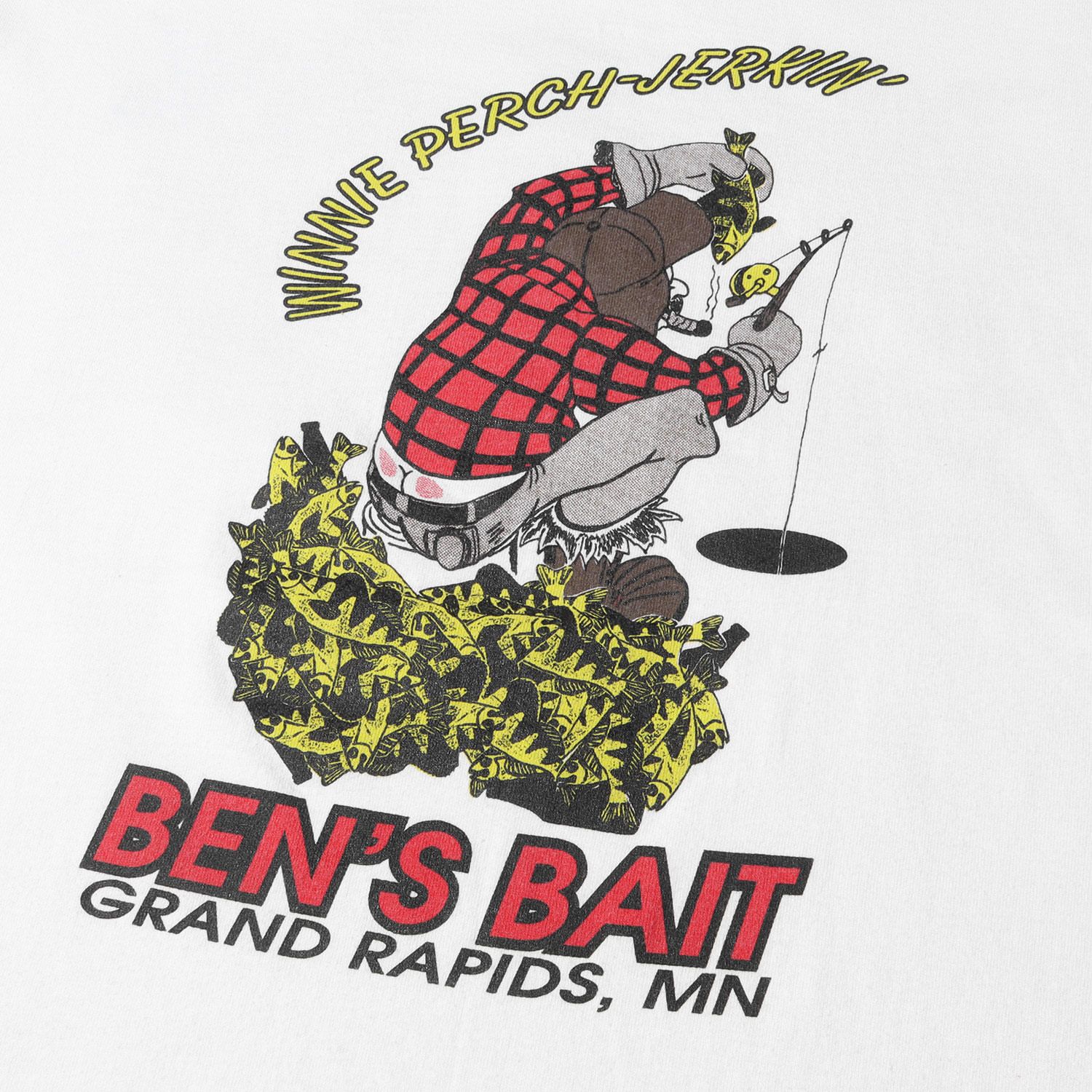 90s BENS BAIT 釣具店 スーベニア クルーネック 半袖 Tシャツ 90年代